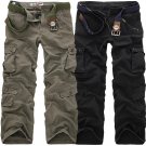 2018 High Quality Men\'s Cargo Pants Casual Multi Pocket Military Pants Long trousers for men Plus S