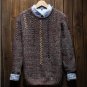 2017 autumn and winter new young men and women couples braided thick round neck sweater students ton
