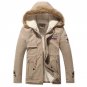 2017 Winter Men\'s Jackets Fur Collar Parkas Men Overcoats Thick Casual Hooded Male army green Coats