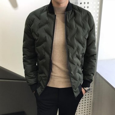 Winter Men Jacket 2017 Casual New Solid Color Simple Mens Jackets And Coats Thick Parka Men Outwear 