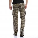 2017 Men Loose Multi-Pocket Camouflage Pants Men\'s Casual Cotton Straight Big Yards Long Frock Mult