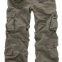 2017 Men Loose Multi-Pocket Camouflage Pants Men\'s Casual Cotton Straight Big Yards Long Frock Mult