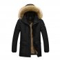 FAVOCENT 2017 new arrival men\'s thick warm winter fur collar men parka big yards long cotton coat j