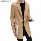 Sobretudo Fashion Standard Single Breasted Button Regular Special Offer Top Fashion Peacoat 2017 Fre