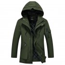 Hot 2018 Top New Winter Mens Down cotton Jacket Warm Coat Jacket Stand Collar Hooded Winter Jacket M