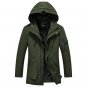 Hot 2018 Top New Winter Mens Down cotton Jacket Warm Coat Jacket Stand Collar Hooded Winter Jacket M