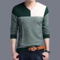 New Spring and Autumn Mens Long Sleeve  V-neck Sweater Thin Korea fashion Cultivate One\'s Morality 