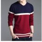 New Spring and Autumn Mens Long Sleeve  V-neck Sweater Thin Korea fashion Cultivate One\'s Morality 