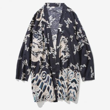 2018 High-quality Windbreaker Long Embroider Cardigan Chinese Wind In The Men\'s Clothing In The Sum