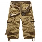 2017 Mens Cargo Shorts Summer Style army green Casual trousers Overalls male Loose Multi-Pocket Shor