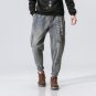 Hot sale 2017 Man loose jeans hiphop skateboard jeans baggy pants denim pants hip hop men Autumn big