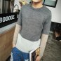 2017 Winter Men Round Neck Knitted Sweaters Male Casual Autumn Striped Stitching Pullover Strickerei