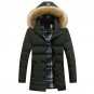 2017 New Fashion Men Coat Winter Jacket Mens Fur Hooded Dark Blue Warm Man Jackets High Quality Park
