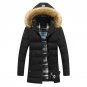 2017 New Fashion Men Coat Winter Jacket Mens Fur Hooded Dark Blue Warm Man Jackets High Quality Park