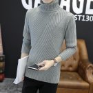 New 2017 Autumn Winter Youth Fashion Turtleneck Sweater Men Knitted Sweater High Elastic Mens Sweate