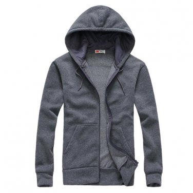 New hot spring autumn 2016 men\'s Korean wild fashion casual zipper couple long-sleeved hooded simpl