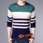 Men\'s Long Sleeve Pullovers Cotton Thin Wool Korean Style Autumn Round Neck Computer Knitted Regula