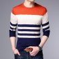 Men\'s Long Sleeve Pullovers Cotton Thin Wool Korean Style Autumn Round Neck Computer Knitted Regula