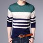Men\'s Long Sleeve Pullovers Cotton Thin Wool Korean Style Autumn Round Neck Computer Knitted Regula