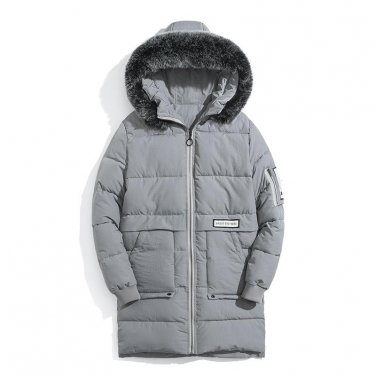 2017  Winter Parka Men Cotton Padded Long Thick Warm  Winter Jacket Men Fur Collar Overcoats male qu