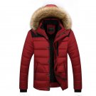 2017 Men Winter Parkas Solid Fleece khaki Jacket Men Hooded Thick Warn Padded Overcoat Man Jaqueta M