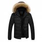 2017 Men Winter Parkas Solid Fleece khaki Jacket Men Hooded Thick Warn Padded Overcoat Man Jaqueta M