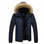 2017 Men Winter Parkas Solid Fleece khaki Jacket Men Hooded Thick Warn Padded Overcoat Man Jaqueta M