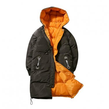 2017 Men Winter Jacket Hooded Men Parkas Warm Male Thick Thermal Coats Brand Clothing Both Sides Wea