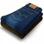 2017 Winter Men\'s Warm Casual Middle Jeans Straight Denim Male Pants Heavyweight with Velvet Long T