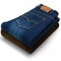 2017 Winter Men\'s Warm Casual Middle Jeans Straight Denim Male Pants Heavyweight with Velvet Long T