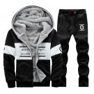 2017 Autumn and winter men Plus cashmere hooded leisure black color coat tide casual Slim man  for m