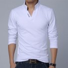 Hot Sale 2017 New Summer Mens Clothing Fashion Mens Polo Shirts V-Neck Slim Fit Long Sleeve Trend Ma