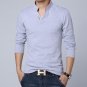 Hot Sale 2017 New Summer Mens Clothing Fashion Mens Polo Shirts V-Neck Slim Fit Long Sleeve Trend Ma
