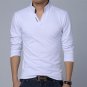 Hot Sale 2017 New Summer Mens Clothing Fashion Mens Polo Shirts V-Neck Slim Fit Long Sleeve Trend Ma