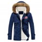 2016 Military section new men cotton plus velvet thick warm hooded jacket collar Nagymaros long fash
