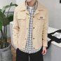 2017 spring hot selling new men\'s jacket youth corduroy jacket trend lapel casual clothes solid col