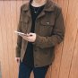 2017 spring hot selling new men\'s jacket youth corduroy jacket trend lapel casual clothes solid col