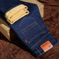 Brand Mens Winter Stretch Thicken Jeans Warm Fleece High Quality Denim Biker Jean Pants Trousers Fre