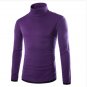 Free ship 2015 spring new Slim fit false two casual men\'s sweater high collar full sleeve keep warm