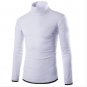 Free ship 2015 spring new Slim fit false two casual men\'s sweater high collar full sleeve keep warm