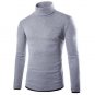 Free ship 2015 spring new Slim fit false two casual men\'s sweater high collar full sleeve keep warm