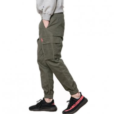 2017 Mens Casual Pants Loose Cargo pants Male Cotton Trousers Pencil Harem Pants Hip Hop Outwear Swe