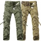 2016New Men Cargo Pants army green black big pockets decoration Casual easy wash male autumn pants C