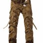 2016New Men Cargo Pants army green black big pockets decoration Casual easy wash male autumn pants C