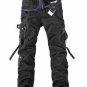 2016New Men Cargo Pants army green black big pockets decoration Casual easy wash male autumn pants C