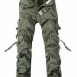 2016New Men Cargo Pants army green black big pockets decoration Casual easy wash male autumn pants C