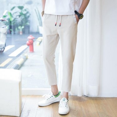 Large size M-5XL 2017 summer hot sell pantyhose linen men\'s casual cotton pants feet Slim male tide
