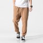 New 2017 mens summer pants Casual men linen pants Male black Harem Pants sweatpants Baggy jogger pan
