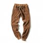 Free shipping 2017 new style fashion thin corduroy casual pants nine split feet pants with elastic w