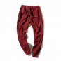 Free shipping 2017 new style fashion thin corduroy casual pants nine split feet pants with elastic w